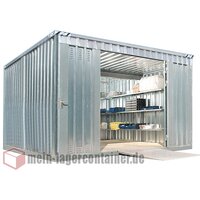 4x4m Materialcontainer Hhe 2,1m Lagerhalle Stahlhalle...