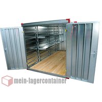 2m LagerContainer Leichtbaucontainer, LBH 2x2x2m, 2-flgl....