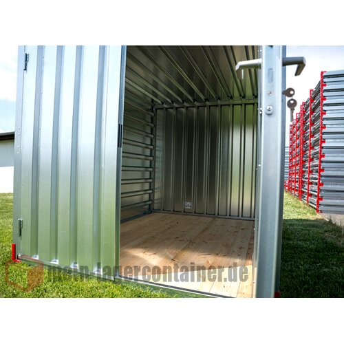 Lagercontainer 3x2 m spezial extra hoch Leichtbaucontainer mit Doppelt�r und Holzboden