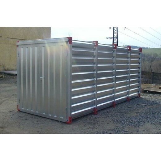 2,25m Sicherheitscontainer Gefahstoffcontainer mit Gitterrostboden LBH 2250x2200x2200mm, Auffangwanne 207 Liter