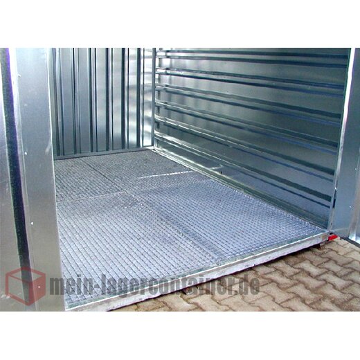 2,25m Sicherheitscontainer Gefahstoffcontainer Umweltcontainer mit Gitterrostboden LBH 2250x2200x2200mm, Auffangwanne 207 Liter