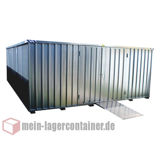 4x6m Materialcontainer BOS Hhe 2,4m Lagerhalle Stahlhalle Reifenlager Schnellbauhalle Lager Halle Materiallager