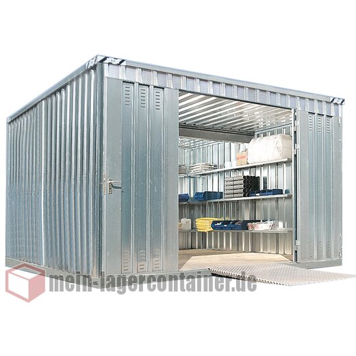 5x4m Materialcontainer BOS Hhe 2,4m Lagerhalle Stahlhalle Reifenlager Schnellbauhalle Lager Halle Materiallager