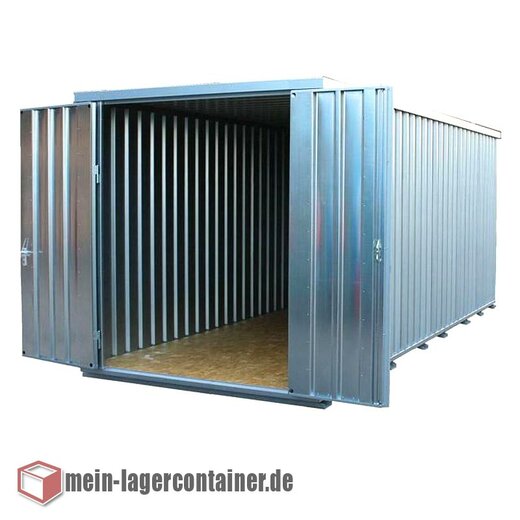 6x2m Reifencontainer Reifenlager - 2-flgelige Tr auf der 2m Seite