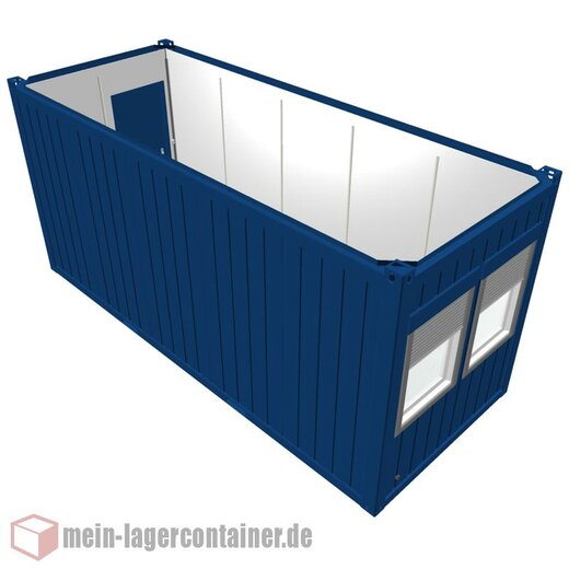 20 Bürocontainer 6,0x2,8x2,4m 2x Bürofenster 1x Stahlaußentür Elektropaket mit Licht E-Heizung