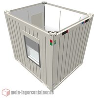 10 Bürocontainer 3,0x2,8x2,4m 1x Bürofenster 1x...