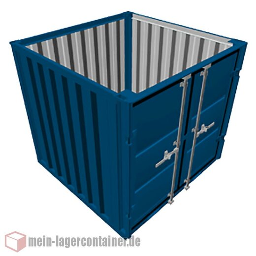 6 Fuß Materialcontainer Lagercontainer massiv 2,0x2,0x1,9m Schichtholzboden inkl. Doppeltür mit Gummidichtung Belüftung