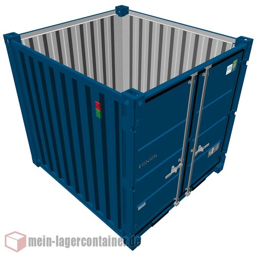 8 Fuß Materialcontainer Lagercontainer massiv 2,4x2,2x2,2m Schichtholzboden inkl. Doppeltür mit Gummidichtung Belüftung
