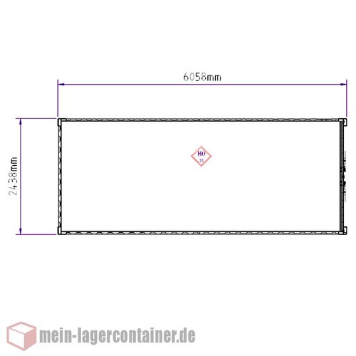 20 Fu� Lagercontainer massiv Containex Baucontainer