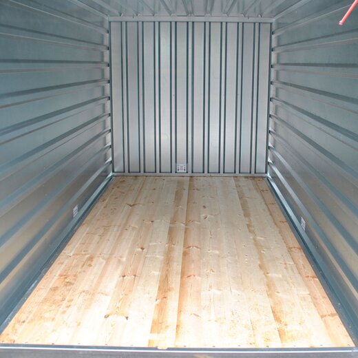 3m Leichtbaucontainer, LBH 3x2x2m, 2-flügelige Tür auf der 3 m-Seite, mit Holzboden