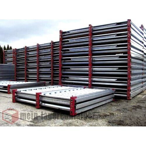 4x2 m Materialcontainer verzinkt - Baustellencontainer mit 2-fl�geliger T�r Holzboden