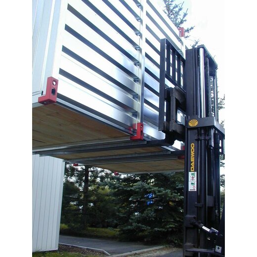 4x2m Lagercontainer Leichtbaucontainer, LBH 4200x2200x2200mm, 2-flgl. Tür 1930x1930mm inkl. Türschloss auf der 4m-Seite mit Holzboden verzinkt