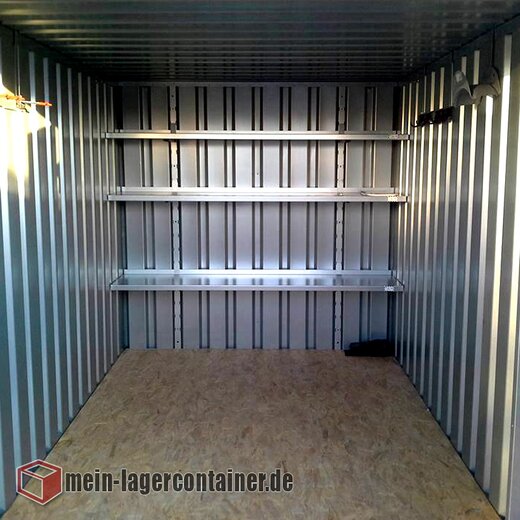 3x2m Schnellbaucontainer als 10 Fuß Seecontainer Höhe 2,4m, OSB-Holzboden, Kranösen, Staplertaschen, verzinkt