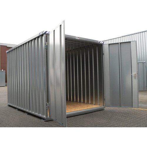 5m Schnellbaucontainer Garage - T�r, Holzboden, Kran�sen, Staplertaschen