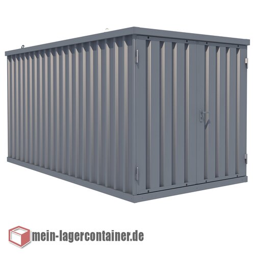 4x2 m Blechcontainer - Gartenhaus Ger�teschuppen mit T�r als Bausatz