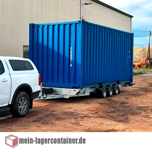 6m Container-Anhnger 3,5T, 3 Achsen Anhnger Hochlader Trailer  fr Transport von 10 Fu- und 20 Fu -Containern