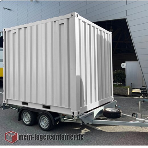 3m Containeranhnger 2,7T, 2-Achsen Anhnger Hochlader Trailer  fr Transport von 10 Fu- Containern