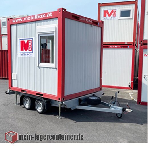 3m Containeranhnger 2,7T, 2-Achsen Anhnger Hochlader Trailer  fr Transport von 10 Fu- Containern