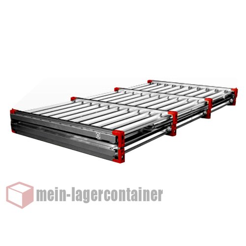 4m LagerContainer Leichtbaucontainer, LBH 4x2x2m, 2-flgl. Tr 1,9x1,9m inkl. Trschloss auf der 2m-Seite, mit Holzboden verzinkt