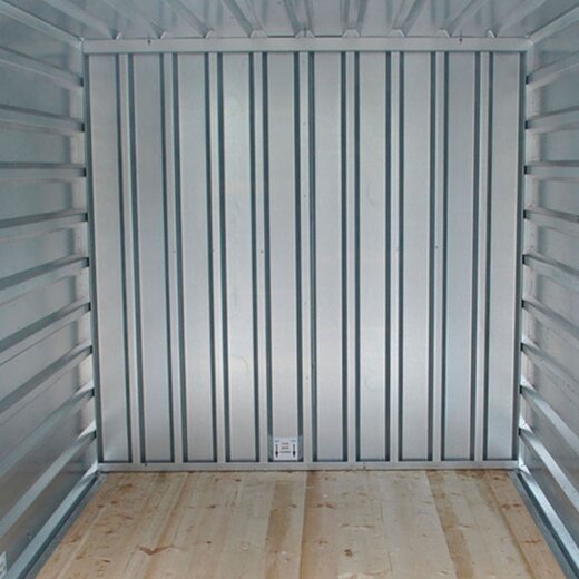 1,38m Mini-Lagercontainer Leichtbaucontainer, LBH 1,38x2x2m, 2-flgl. Tür 1,9x1,9m inkl. Türschloss auf der 2m-Seite, mit Holzboden verzinkt